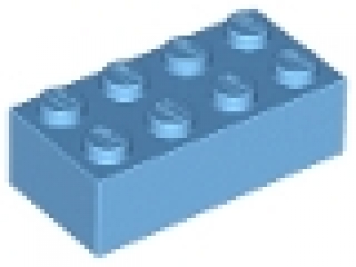 Stein 2x4 mittelblau neu