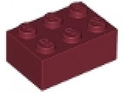 Stein 2x3 dunkelrot