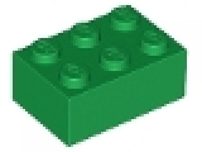 Stein 2x3 grün neu