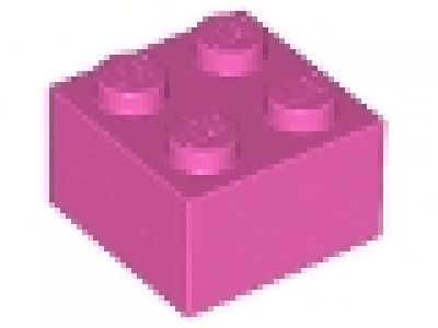 Stein 2x2 dunkelpink 3003