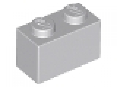 Stein 1x2 neues hellgrau 3004