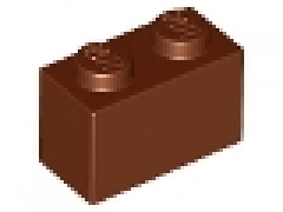 Stein 1x2 rot braun