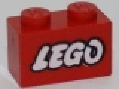 Stein 1 x 2 Lego rot 3004p50