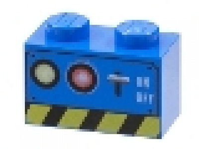 1 x 2 Stein 3004px7 blau " Schalter "