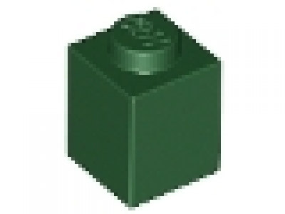 Stein 1x1 dunkelgrün 3005