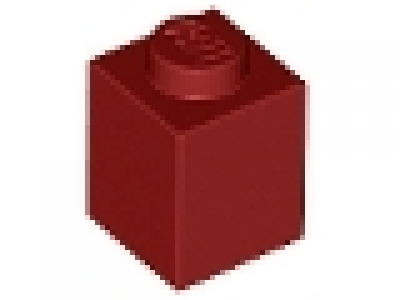Stein 1x1 dunkelrot