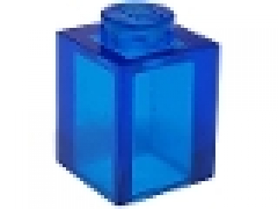 Stein 1 x 1 tr dunkelblau 3005