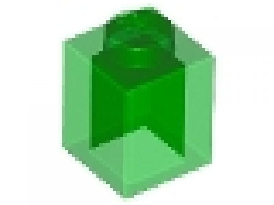 Stein 1 x 1 tr grün 3005