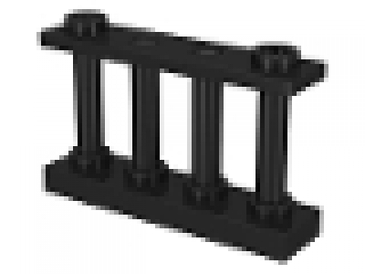 Holzzaun 1x4x2 schwarz 30055