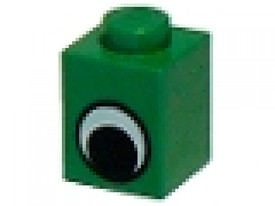 1 x 1 Stein 3005pe1 grün mit Auge