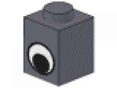 1 x 1 Stein 3005pe1 neues dunkelgrau mit Auge
