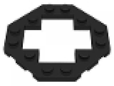 Achteckige Diagonalplatte 30062 schwarz