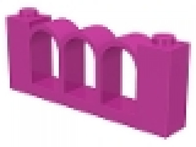 Zaun 1x6x2 dunkelpink 30077