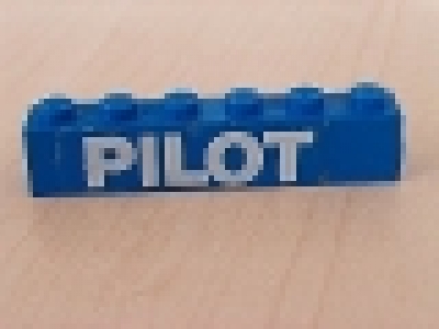 Stein 1 x 6 blau 3009pb061, Pilot