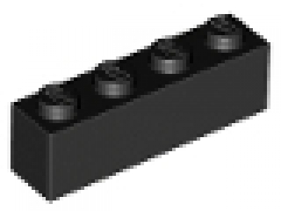 Stein 1x4 schwarz