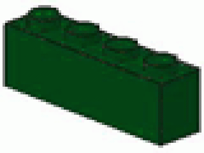 Stein 1x4 dunkelgrün 3010