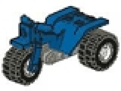 Trike Motorrad blau, 30187c01 komplett mit Reifen und Felgen weiß