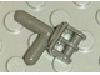 Minifigure, Utensil Grab Jaw Holder with Handle, altes dunkelgrau