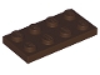 Lego Platten 2x4 dunkelbraun