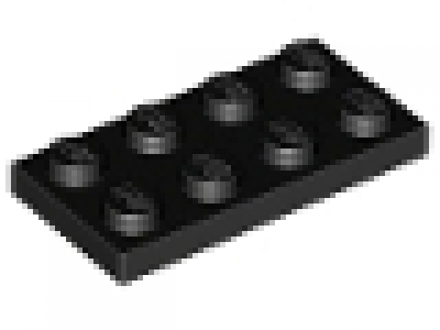 Lego Platten 2x4 schwarz 3020, neu