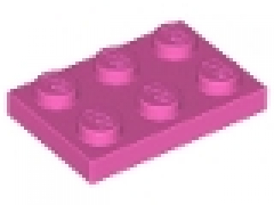 Platte 2x3 dunkelpink 3021