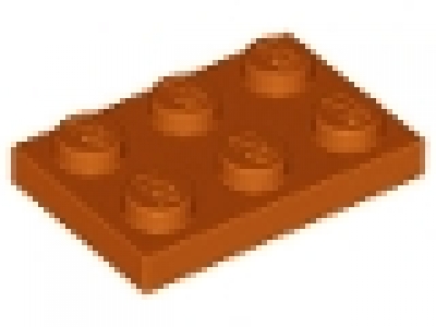 Platte 2x3 dunkel orange