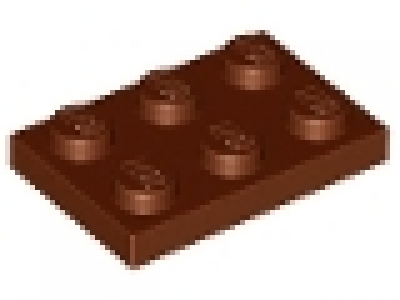Platte 2x3 rotbraun