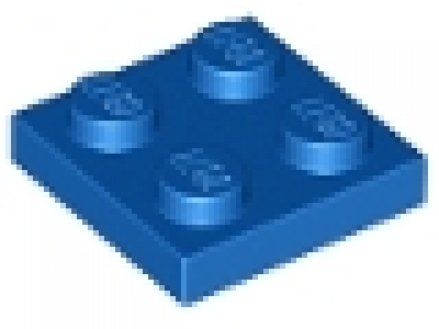 Platte 2x2 blau, neu