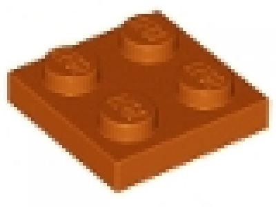 Platte 2x2 dunkelorange