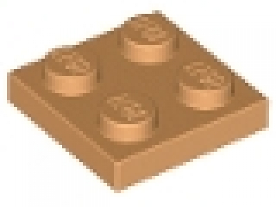 Platte 2x2 nougat