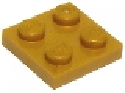 Platte 2x2 pearlgold