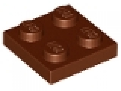 Platte 2x2 rotbraun, neu
