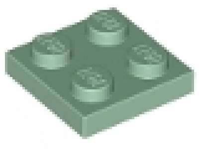 Platte 2x2 sandgrün