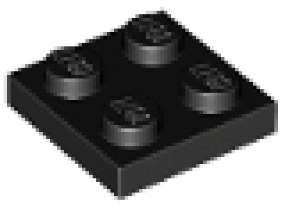 Platte 2x2 schwarz