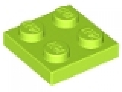 Platte 2x2 lime 3022