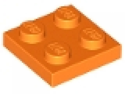Platte 2x2 orange 3022
