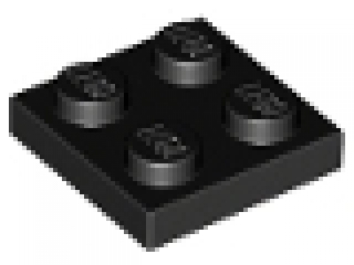 Platte 2 x 2 x 0,33 schwarz 3022 neu