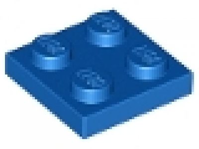 30 x Platte 2x2 blau