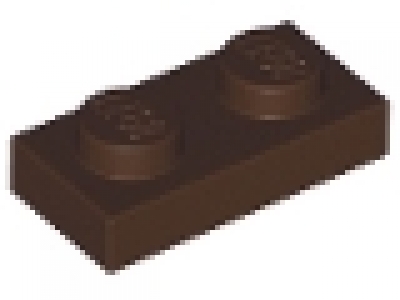 Platte 1x2 dunkelbraun