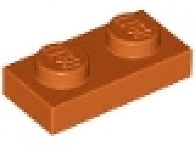 Platte 1x2   dunkelorange
