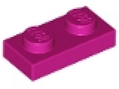 LEGO Platte 1x2 magenta