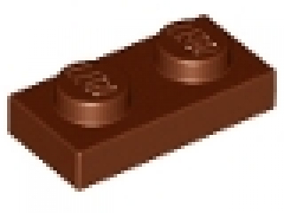 Platte 1x2 rotbraun 3023