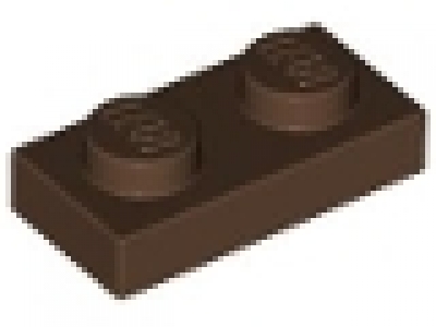 Platte 1x2 altes braun