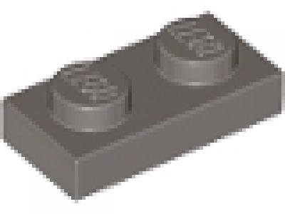 Platte 1x2 altes dunkelgrau 3023
