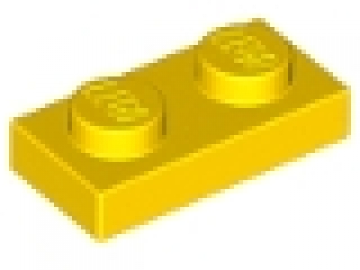 Platte 1x2 gelb neu