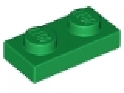 Lego Platte 1x2 grün, neu