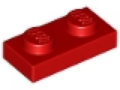 Platte 1x2 rot