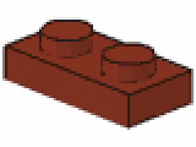 Platte 1x2 rotbraun 3023 neu