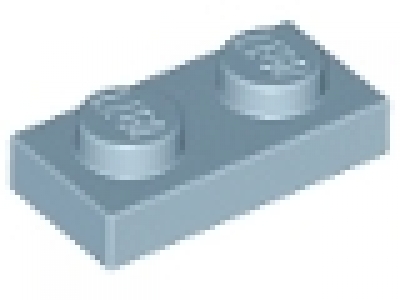 Platte 1x2 sandblau