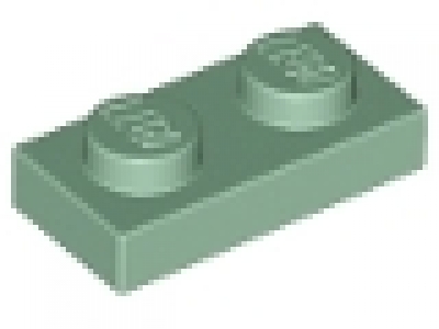 Platte 1x2 sandgrün, neu